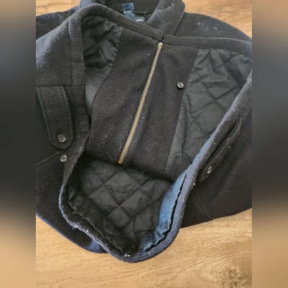 Polo Ralph Lauren Vintage Wool Bomber Jacket Coat Mens Sz L Quilt Cotton Lined